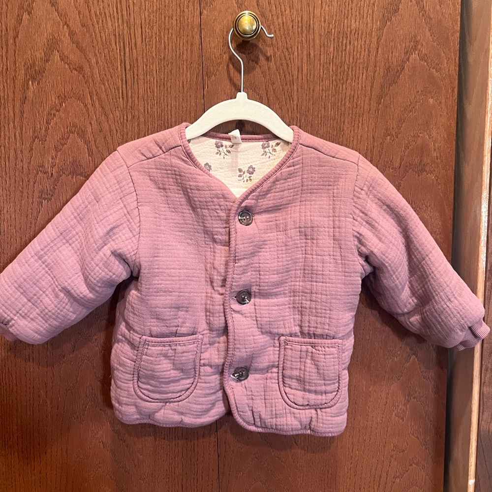 NWOT Quincy Mae Toddler Purple Quilted Jacket